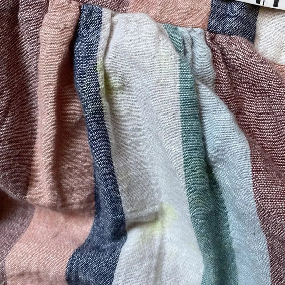 American Eagle Striped Cotton Linen Halter Mini Dress Beach Summer Pocket L - Picture 9 of 9